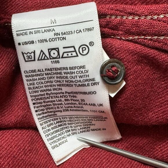 Banana Republic Men's Denny Flannel Shirt, Red Heather Size M Casual Business - Picture 7 of 11